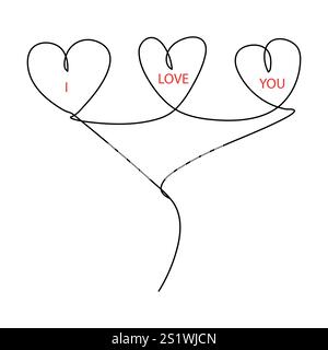 Vektor Liebe zwei Herzen Logo Zeichen romantische Illustration Symbol Paare Leidenschaft und Hochzeit Kalligraphie Design Element der valentinstag Vorlage Gruß Stock Vektor
