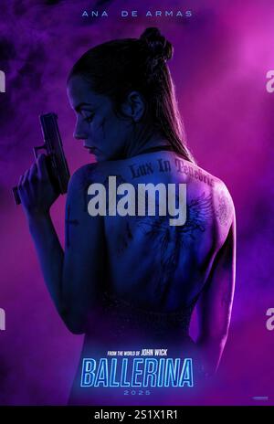 Ballerina-Filmposter Ana de Armas Stockfoto