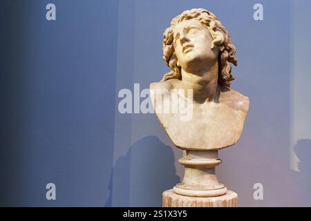 Florenz, Italien, 4. Januar 2024: Kopf eines sterbenden Alexander. Stockfoto