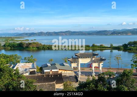 Yilong Lake Scenic Area, Yunnan, China. Stockfoto