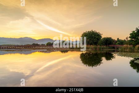 Yilong Lake Scenic Area, Yunnan, China. Stockfoto