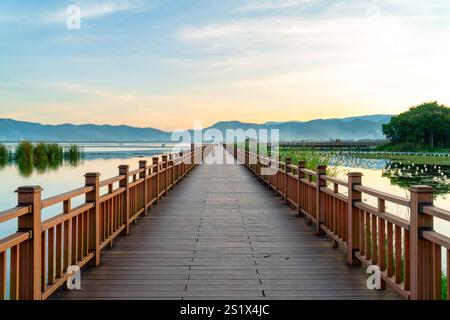 Yilong Lake Scenic Area, Yunnan, China. Stockfoto