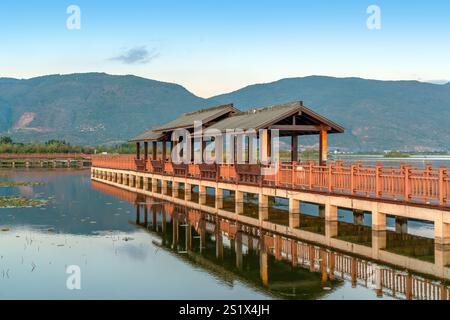 Yilong Lake Scenic Area, Yunnan, China. Stockfoto
