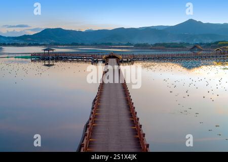 Yilong Lake Scenic Area, Yunnan, China. Stockfoto