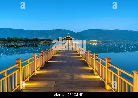 Yilong Lake Scenic Area, Yunnan, China. Stockfoto