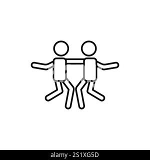 Freunde Symbol Illustration isoliertes Vektorzeichen Symbol Stock Vektor