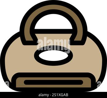 Fitnesstasche – flaches Symbol Stock Vektor