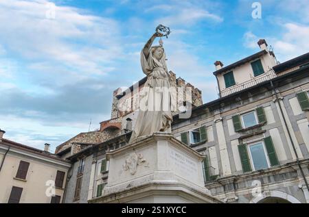 Das Denkmal der Bella Italia auf der Piazza della Loggia in Brescia, Italien Stockfoto