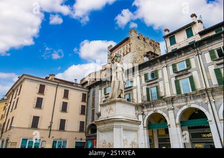 Das Denkmal der Bella Italia auf der Piazza della Loggia in Brescia, Italien Stockfoto