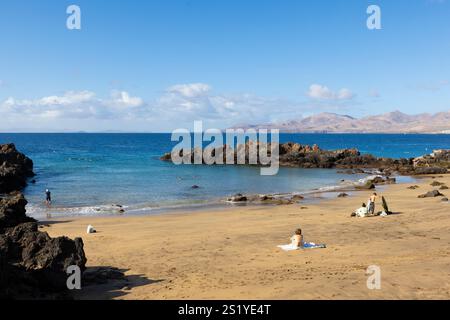 Playa Chica, Puerto Del Carmen, Lanzarote, Kanarische Inseln, Spanien Stockfoto