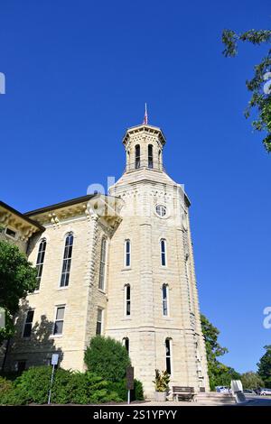 Wheaton, Illinois, USA. Blanchard Hall im Zentrum des Wheaton College Campus. Blanchard Hall. Stockfoto