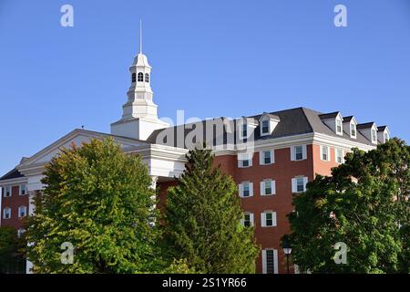 Wheaton, Illinois, USA. Das Billy Graham Center auf dem Campus des Wheaton College. Stockfoto