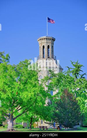 Wheaton, Illinois, USA. Blanchard Hall im Zentrum des Wheaton College Campus. Blanchard Hall. Stockfoto