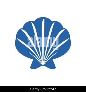 Moderne Silhouette Vektor-Illustration einer Muschel Stock Vektor