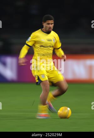 Turin, Italien. Januar 2025. Simon Sohm von Parma Calcio während des Spiels der Serie A im Stadio Grande Torino, Turin. Der Bildnachweis sollte lauten: Jonathan Moscrop/Sportimage Credit: Sportimage Ltd/Alamy Live News Stockfoto