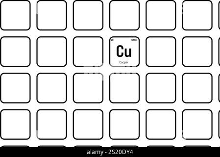 Kobalt, Co, Periodenelement mit Name, Symbol, Atomzahl und Gewicht. Übergangsmetall mit verschiedenen industriellen Anwendungen, wie z. B. in Magneten, Batterien und als Katalysator für chemische Reaktionen. Stock Vektor