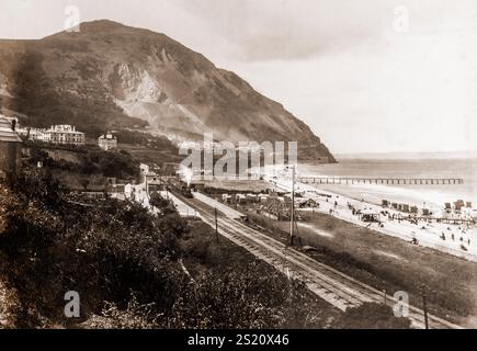 Stean=m Zug in Penmaenmawr aus der Kamera obscura, 1887, Foto von Francis Bedford, Wales, Großbritannien Stockfoto