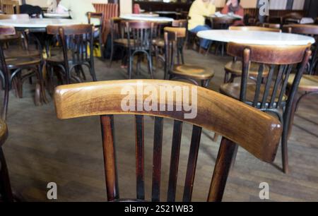 Das berühmte Café Hawelka in Wien, Österreich. Eines der berühmtesten Kaffeehäuser Österreichs Stockfoto