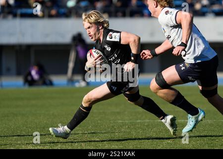 Tokio Japan. Januar 2025. Isaac Lucas (Black Rams), 4. JANUAR 2025 - Rugby : Japan Rugby League One 2024-25 Spiel zwischen RICOH Black Rams Tokyo 16-39 Saitama Panasonic Wild Knights im Komazawa Olympic Park General Sports Ground in Tokio Japan. Quelle: SportsPressJP/AFLO/Alamy Live News Stockfoto