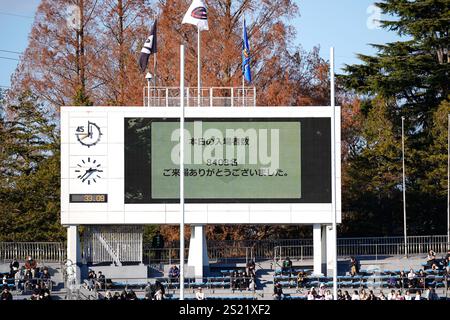 Tokio Japan. Januar 2025. Allgemeine Ansicht, 4. JANUAR 2025 - Rugby : Japan Rugby League One 2024-25 Spiel zwischen RICOH Black Rams Tokyo 16-39 Saitama Panasonic Wild Knights im Komazawa Olympic Park General Sports Ground in Tokio Japan. Quelle: SportsPressJP/AFLO/Alamy Live News Stockfoto