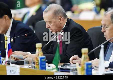 Rio de Janeiro, Brasilien, 19. November 2024. Recep Tayyip Erdogen, Präsident der Türkei, während eines Treffens auf der G20-Plenartagung. Stockfoto