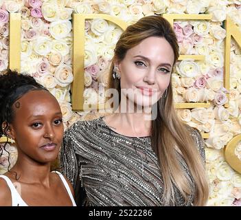 Zahara Jolie, Angelina Jolie nimmt am 5. Januar 2025 an den 82. Jährlichen Golden Globe Awards im Beverly Hilton in Beverly Hills, Kalifornien, Teil. Foto: Casey Flanigan/imageSPACE Stockfoto