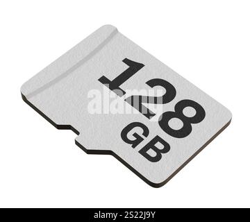 Speicherkarte mit 128 GB Kapazität, MicroSD-Flash-Speicher-Disc Stockfoto