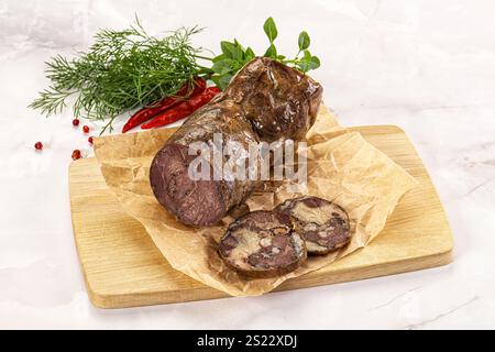 Kazy: Traditionelle kasachische Pferdefleischwurst Stockfoto
