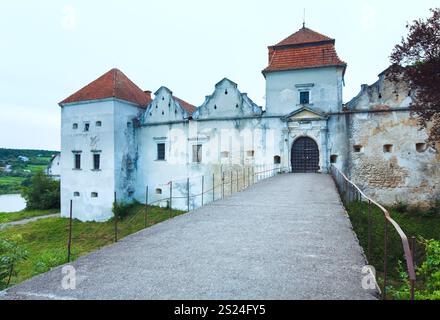 Sommer Abend Blick auf Schloss Swirsh (Lviv Oblast, Ukraine. XV-XVII Jh. erbaut.) Stockfoto