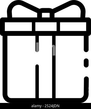 Geschenkbox umbrochen - einfaches Vektorsymbol Stock Vektor