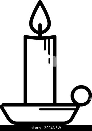 Kerze - einfaches Vektorsymbol Stock Vektor