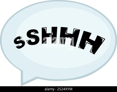 Vektor-Illustration Sprachblase mit dem Text sshhh bei Fragen nach Stille Konzept Stock Vektor