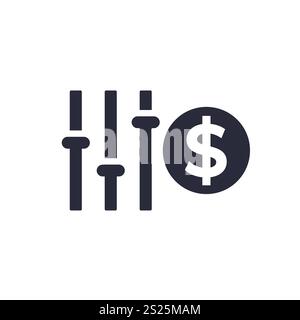 Flexibles Preissymbol auf weiß Stock Vektor