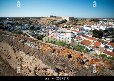 Die Forte Sao Sebastiao in der Stadt von Castro Marim an der Ost-Algarve im Süden von Portugal in Europa. Stockfoto