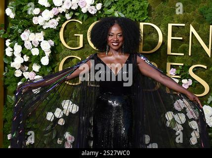 Viola Davis nimmt am 5. Januar 2025 an den 82. Jährlichen Golden Globe Awards im Beverly Hilton in Beverly Hills, Kalifornien, Teil. Foto: Casey Flanigan/imageSPACE Stockfoto