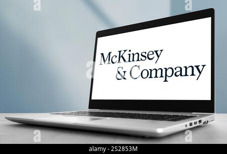 Firmenlogo von McKinsey Stockfoto