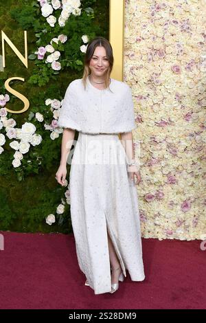 Beverly Hills, USA. Januar 2025. Kaley Cuoco nimmt am 5. Januar 2025 an den 82. Jährlichen Golden Globe Awards im Beverly Hilton in Beverly Hills, Kalifornien, Teil. Foto: Casey Flanigan/imageSPACE Credit: Imagespace/Alamy Live News Stockfoto