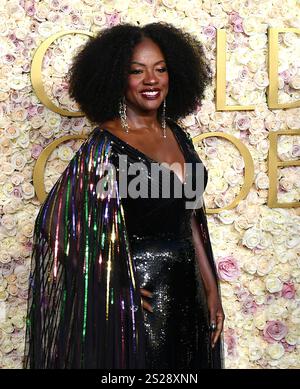 Beverly Hills, USA. Januar 2025. Viola Davis nimmt am 5. Januar 2025 an den 82. Jährlichen Golden Globe Awards im Beverly Hilton in Beverly Hills, Kalifornien, Teil. Foto: Casey Flanigan/imageSPACE/SIPA USA Credit: SIPA USA/Alamy Live News Stockfoto