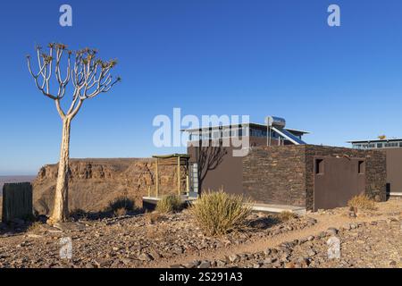 Chalet mit Suite in der Fish River Lodge in der Steinwüste am Rande des Fish River Canyon, Fish River Gorge, Namibia, Afrika Stockfoto
