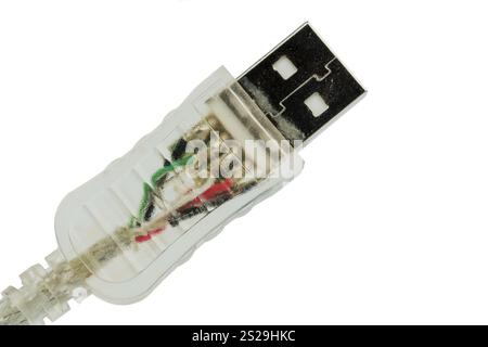 USB-Kabel, symbolisches Foto für Netzwerke, Datenübertragung und Internet Austria Stockfoto