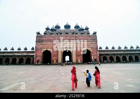 Die Jama Masjid in Fatehpur Sikri, Uttar Pradesh, Indien. Stockfoto