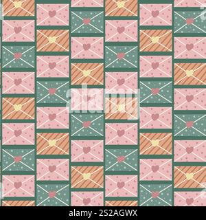 Nahtloses Muster mit Buchstaben Stockfoto