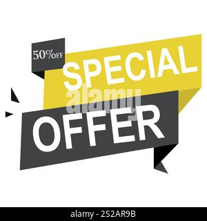 Banner mit 50 % Rabatt auf Shopping-Rabatt Stock Vektor