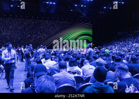 Las Vegas, USA. Januar 2025. LAS VEGAS, NV - am 6. Januar 2025 in der NVIDIA Keynote in der Michelob Ultra Arena in Las Vegas, NV. Kredit: DeeCee Carter/MediaPunch Kredit: MediaPunch Inc/Alamy Live News Stockfoto