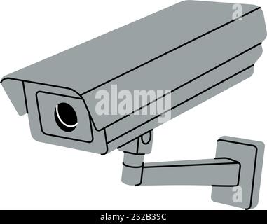 Sicherheitskamera. Sicherheitsüberwachungssystem. Vektorabbildung Stock Vektor