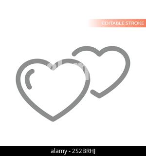 Symbol für die Herzlinie. Herzset, valentinstag und Liebesvektor. Stock Vektor