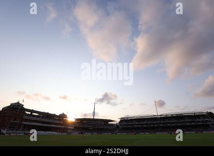 Aktenfoto vom 21.08.2021 von Lord's, London. Südafrika hofft, im Vorfeld des Endspiels der Test-Weltmeisterschaft im Sommer bei Lord's ein Aufwärmspiel in Großbritannien zu landen Ausgabedatum: Dienstag, 7. Januar 2024. Stockfoto