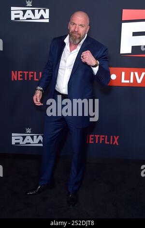 Triple H bei der Premiere der Wrestling Show „WWE Monday Night RAW“ auf Netflix im Intuit Dome. Inglewood, 06.01.2025 Stockfoto