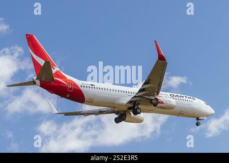 Qantas Boeing 737-838 in Australien Stockfoto