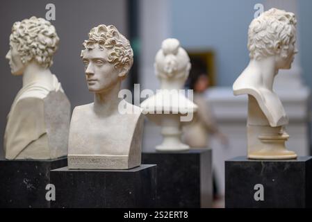 Innenausstattung in der Alten Nationalgalerie, Alte Nationalgalerie, Kunstgalerie auf der Museumsinsel in Berlin, Hauptstadt von Deutschland am 2. Januar 2025 Stockfoto